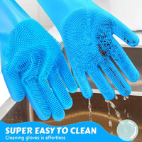 HKM-340499 Heat Resistant Silicone Pet Grooming Gloves for Comfortable Bathing and Massaging