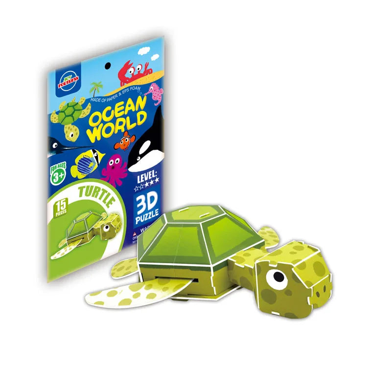 KTX-884819 3D Cardboard Animal Model Puzzle - DIY Educational Early Learning Toy for Creative Play