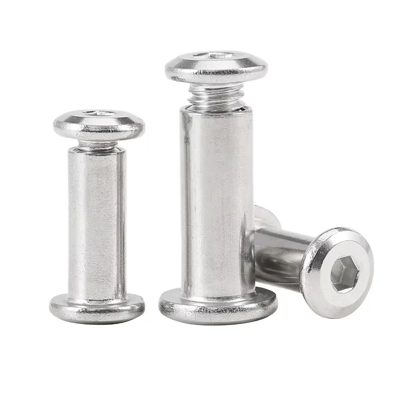 KTX-263123 Stainless Steel Hex Fasteners - Flat Head Socket Head Nuts with Barrel Connectors