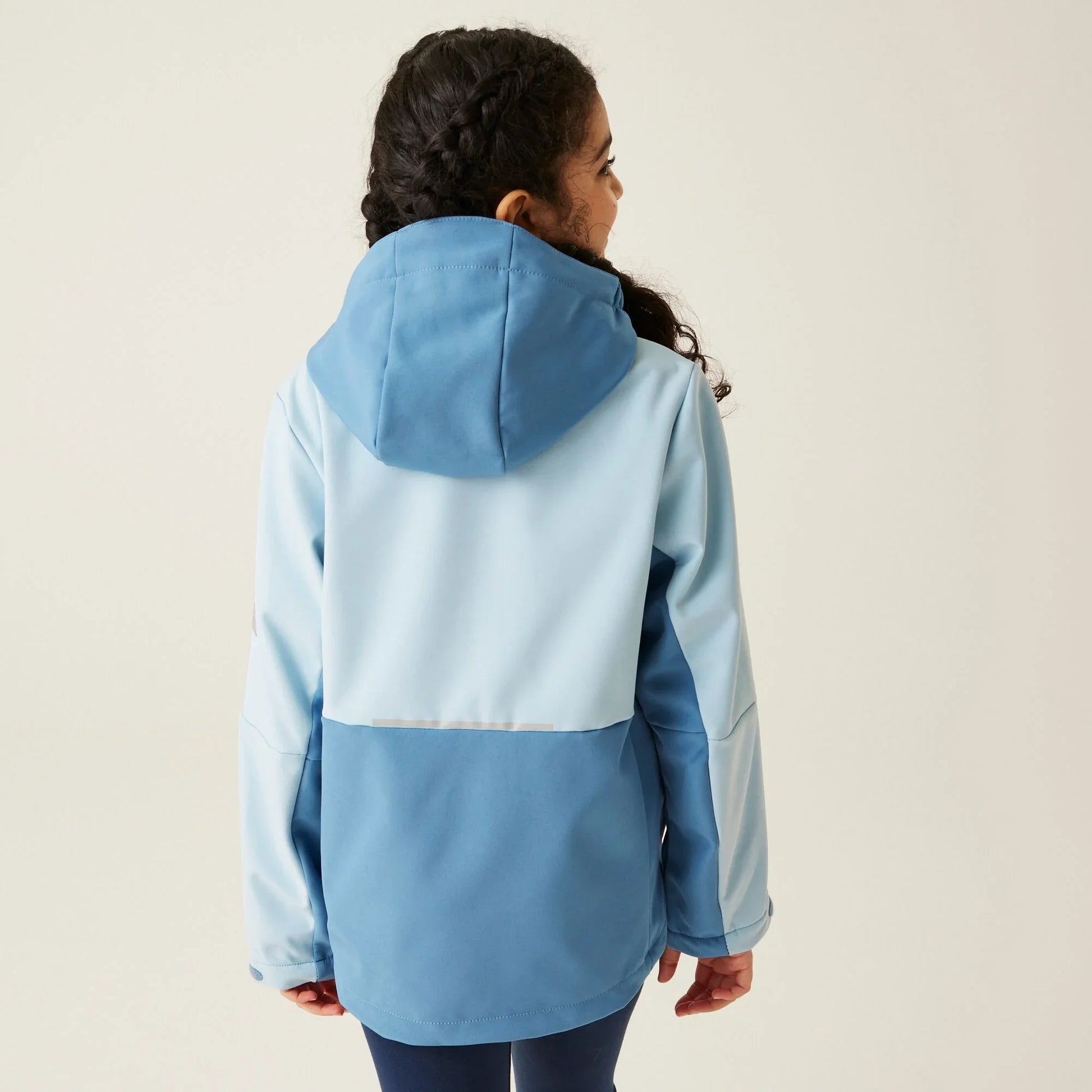 KTX-211603 Girls Block Color Nylon Softshell Jacket Comfortable Outerwear