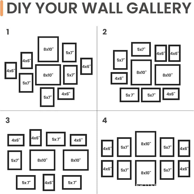 KTX-325203 MDF Wooden Photo Frames in 12 Colours - Sizes 4x6, 5x7, 6x8, 8x10, A3, A4, A5, 11x14, 16x20 Inches