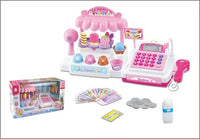 HKM-606099 Ice Cream Store Mini Cash Register Toy with Sound and Flashing Lights for Kids Ages 2-9