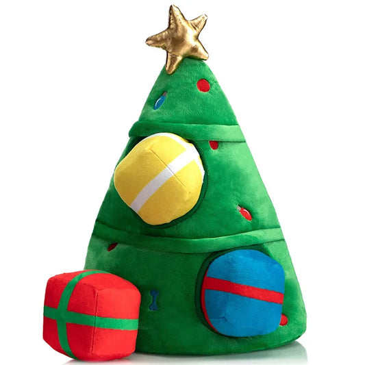 HKM-981203 Eco-Friendly Rubber Latex Christmas Tree Squeaky Toy for Dogs