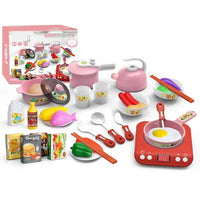 HKM-737171 Pretend Play Cooking Kitchen Toy Set for Kids Ages 2-13, Plastic Cooking Tools and Accessories
