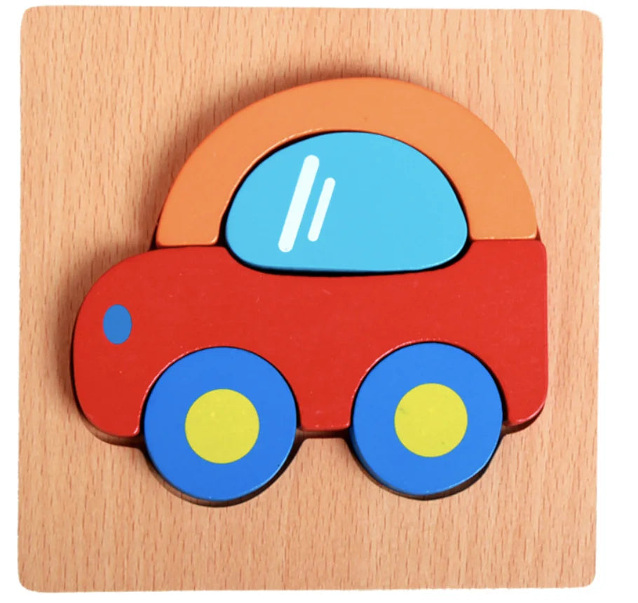 KTX-777619 Wooden Animal Puzzle Toy for Toddlers Age 1-3 - Educational and Interactive Learning Game