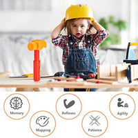 HKM-590291 Kids Tool Set - 22PCS Mini Tool Toy for Pretend Play, Ages 2-9, Plastic, Educational Fun