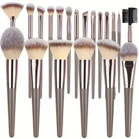 HKM-931283 Makeup Brush Set - 3 to 20 Pcs Soft Synthetic Hair Tools for Foundation, Eyeshadow, Blush, Highlighter, and Concealer