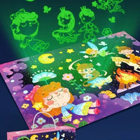 HKM-264915 Glow in the Dark 96-Piece Jigsaw Puzzle for Kids - Unique Educational Luminous Toy