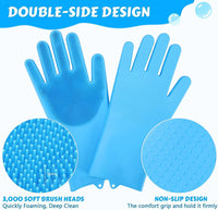 HKM-340499 Heat Resistant Silicone Pet Grooming Gloves for Comfortable Bathing and Massaging