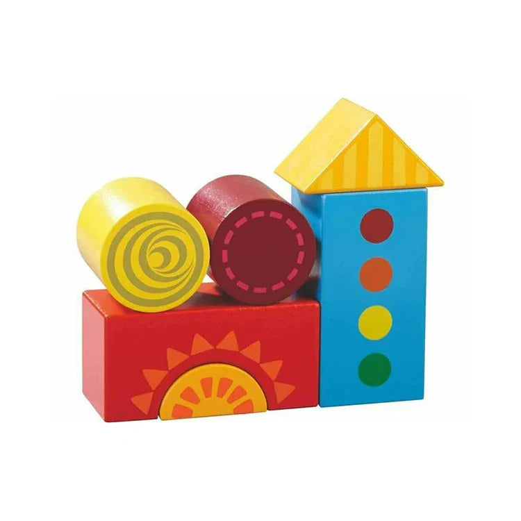 KTX-325459 Wooden Building Block Set for Creative Model Building and Educational Play