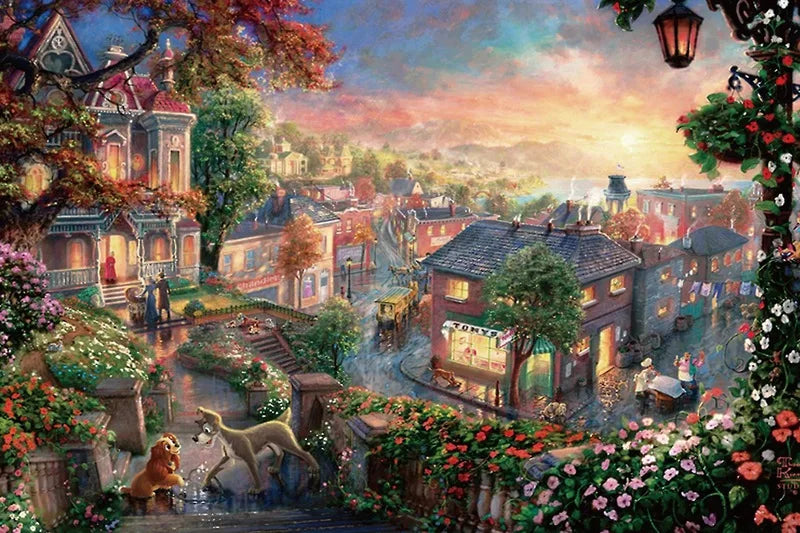 KTX-514323 Custom 1000 Piece Jigsaw Puzzle Featuring Famous Painting Scenery for Educational Decompression Activities