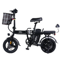 HKM-3882451 Electric Bike 250W Motor 36V 9Ah Battery 50 Mile Range 16-Inch Tires Foldable Disc Brakes Front Rear Suspension