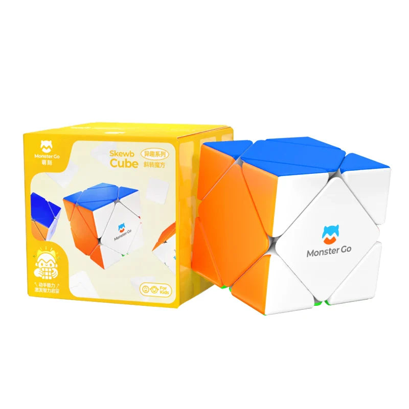 KTX-596819 MG Mirror Pyramid Skewb Magic Cube Puzzle and 3x3 Speed Cube Educational Toy