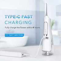 HKM-945939 Portable Electric Water Flosser with 310ml Large Tank for Effective Oral Care