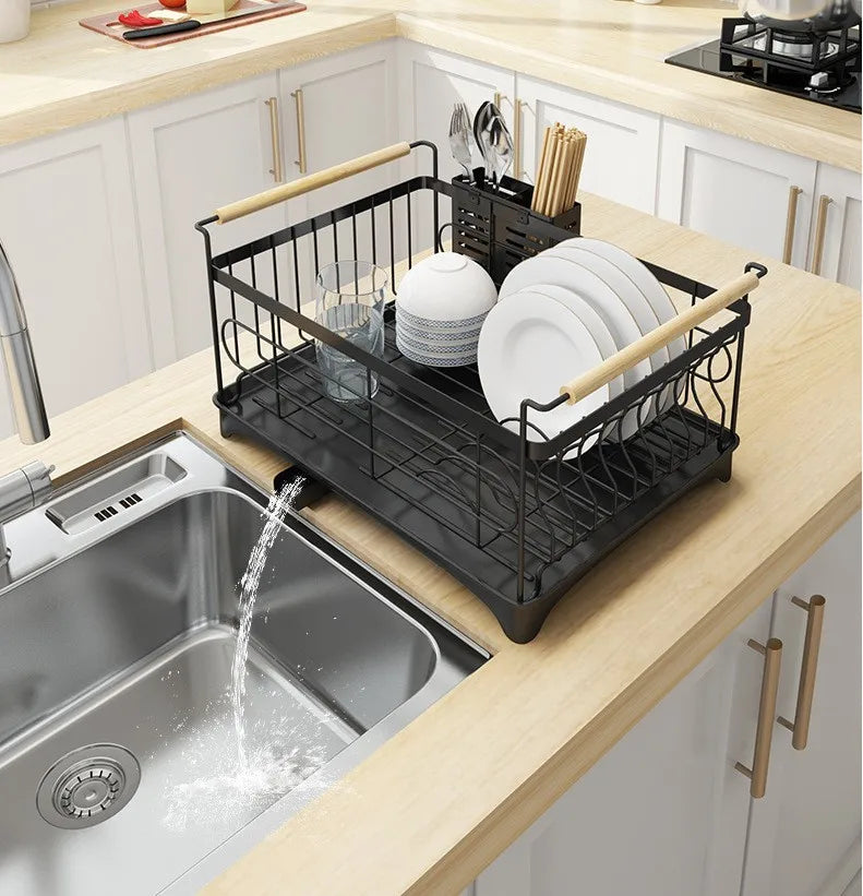 KTX-745299 Stainless Steel Kitchen Dish Rack Drainer - Model BKW-1073, Versatile Design for Home and Restaurant Use