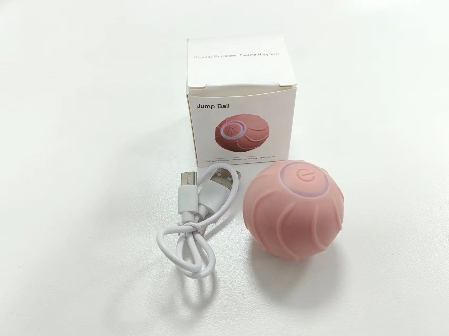 HKM-997011 Interactive Motion-Activated USB Rechargeable Rolling Ball Toy for Pets
