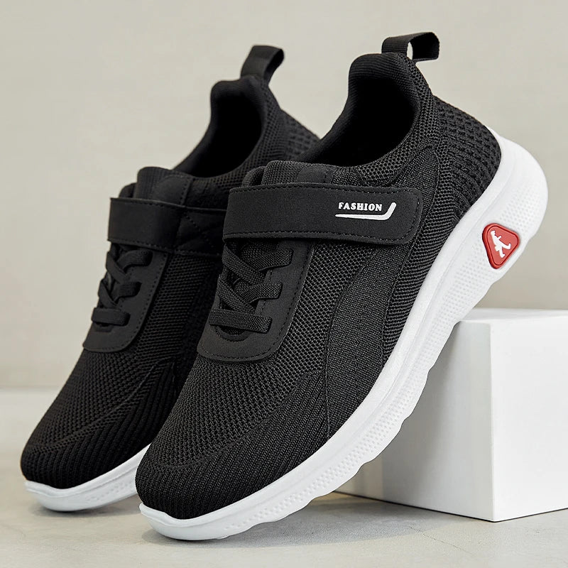 HKM-738195 B-22007 Men's Casual Comfortable Flats Men's Sneakers Lace-Up Mesh Shoes Lightweight Breathable