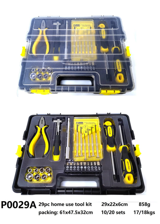 KTX-657491 29-Piece Home Tool Kit for DIY and Repairs, Portable and Versatile Tool Set