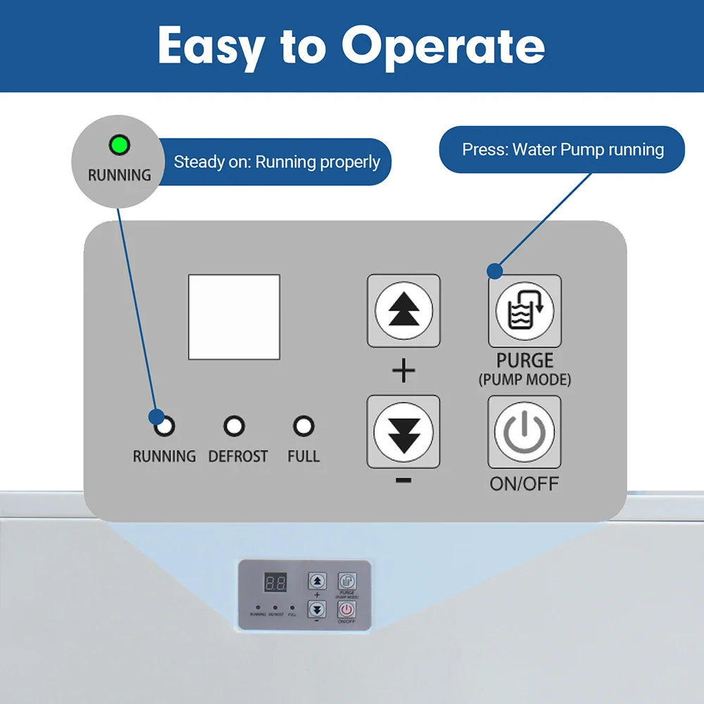 KTX-127443 Whole Home Commercial Dehumidifier 70PPD - Efficient Moisture Control System
