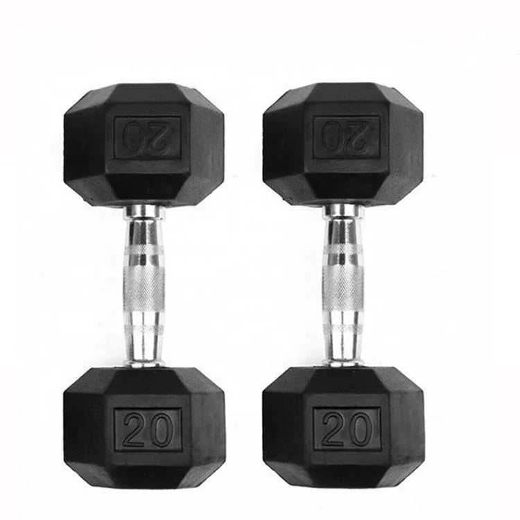 HKM-009875 20kg Steel Hex Dumbbells for Strength Training and Bodybuilding