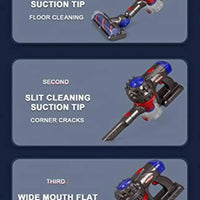 HKM-915667 3-in-1 Mini Plastic Vacuum Cleaner Toy Set for Kids - Pretend Play Household Appliance