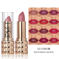 HKM-456723 Matte Rose Lipstick and Non-Stick Velvet Cup Lip Gloss Set - Vegan, Moisturising, Waterproof, MSDS Certified