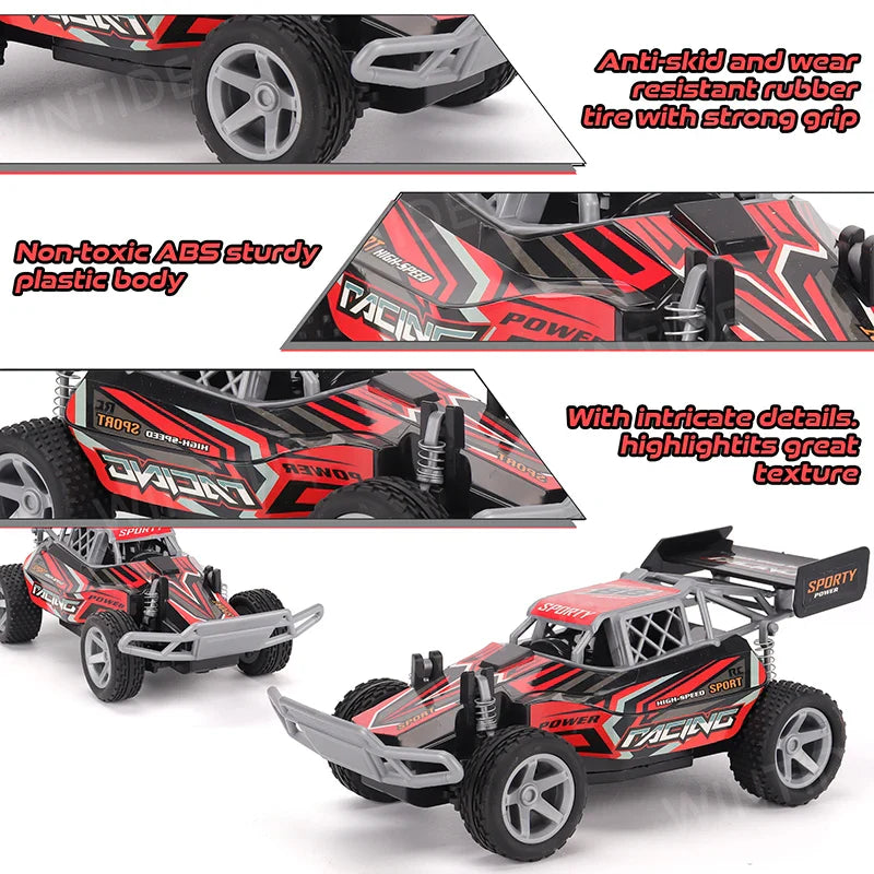 HKM-508947 1:18 2.4G Remote Control Drift Racing Buggy with 4WD & Interchangeable Wheels, Ready-to-Go Off-Road Truck