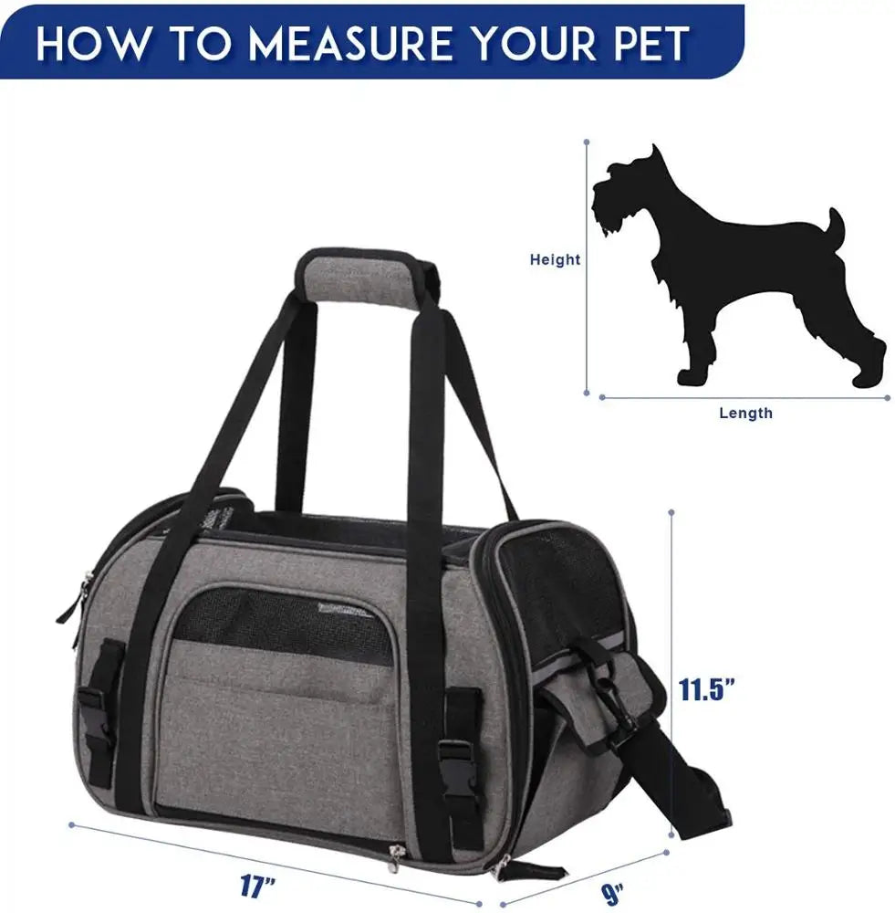 HKM-568723 Portable Multi-Function Outdoor Pet Carrier for Dogs and Cats, Soft-Sided with Zipper Closure and Oxford Material