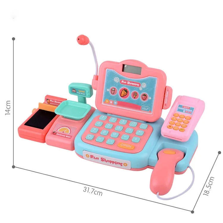 HKM-541715 Kids Cash Register Play Set with Scanner – Fun Supermarket Simulation Toy for Ages 2 to 13