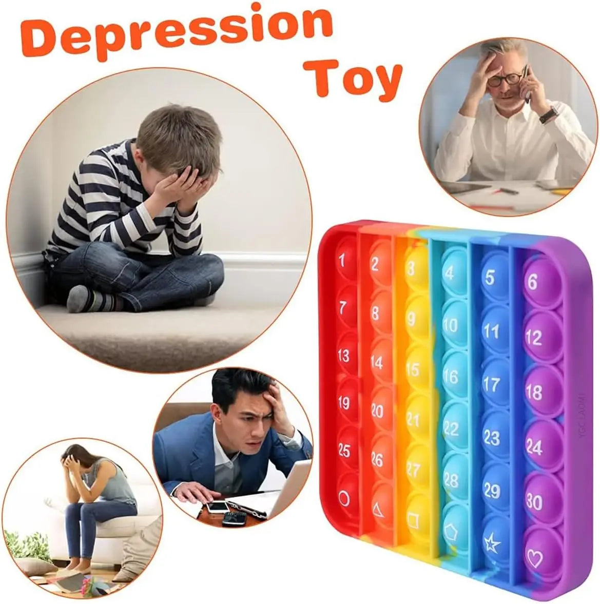 KTX-326611 Educational 2-in-1 Fidget Toy for Stress Relief and Learning Letters and Numbers