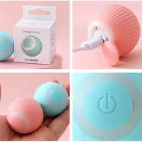 HKM-833171 Automatic Rolling Cat Ball Interactive Toy for Indoor Kittens with Smart Features and Rechargeable Battery