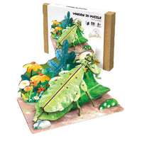 HKM-855891 Wooden 3D Insect Puzzle Set - Butterfly and Bee Models for Kids Educational Fun