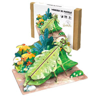 HKM-855891 Wooden 3D Insect Puzzle Set - Butterfly and Bee Models for Kids Educational Fun