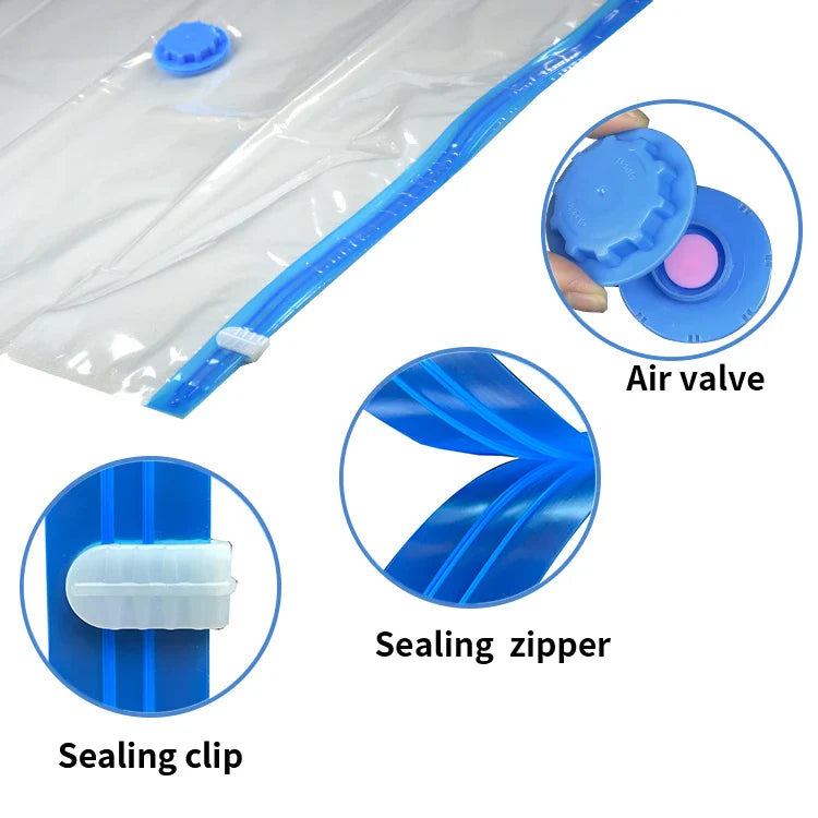 KTX-352083 Eco-Friendly Vacuum Compressed Storage Bags with Pump for Home Organization