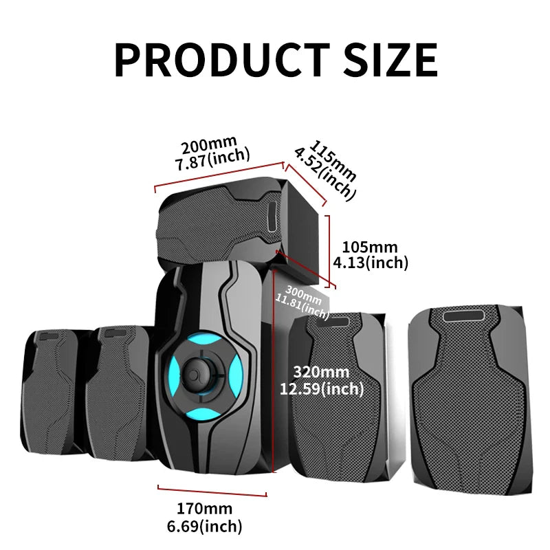 KTX-367507 5.1 Channel Surround Sound Home Theatre System with USB, SD, and FM Radio