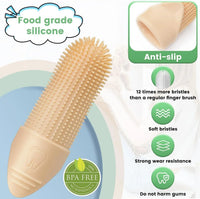 HKM-438803 Silicone 360 Degree Finger Toothbrush for Pet Teeth Cleaning - Soft Food Grade Design