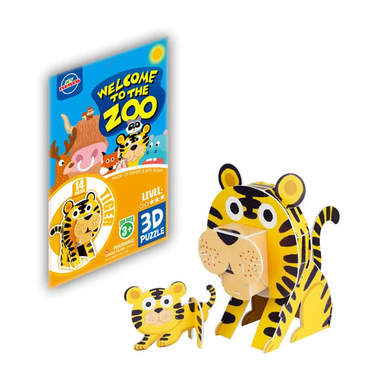 KTX-884819 3D Cardboard Animal Model Puzzle - DIY Educational Early Learning Toy for Creative Play