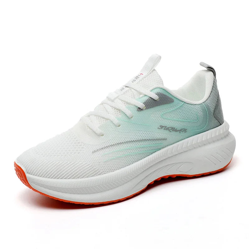 HKM-983379 K2506 New Women's Shoes Summer Mesh Shoes Breathable Thick Sole Elevated Casual Sports Women's Shoes
