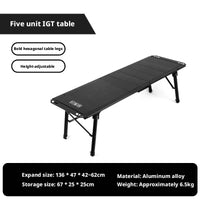 VTX-0912723 Folding Camping Table Ultra-Light Aluminum Alloy Portable Tactical Table for Picnic Hiking and Camping Use Trip