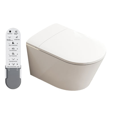 HKM-3230931 Smart Toilet Wall-Hung Elongated Sensor Automatic Flush Remote Control Heated Seat Bidet Ceramic Siphon Jet Toilet