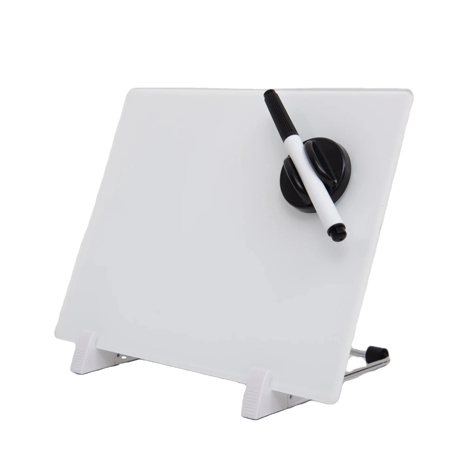 KTX-223699 Small Desktop Glass Dry Erase Board with Stand for Classroom and Office Use