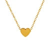 HKM-690771 Custom Design Double Layer Heart Pendant Necklace Jewellery for Women PVD 18K Gold Plated Waterproof Jewelry