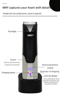 HKM-045395 Custom Logo Waterproof Cordless Trimmer - 3 in 1 Body and Groin Groomer for Men