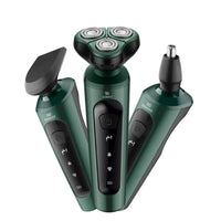 HKM-110931 4-in-1 Waterproof USB Rechargeable Rotary Electric Shaver and Beard Trimmer for Men