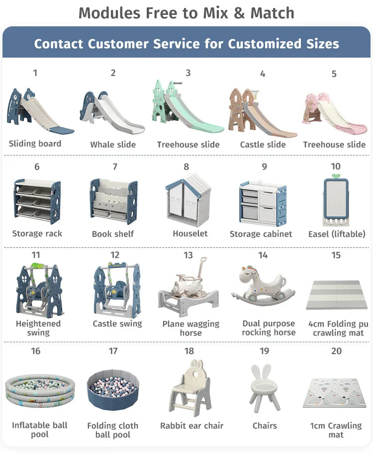 KTX-855507 Customisable Foldable Indoor and Outdoor Playpen for Toddlers and Kids