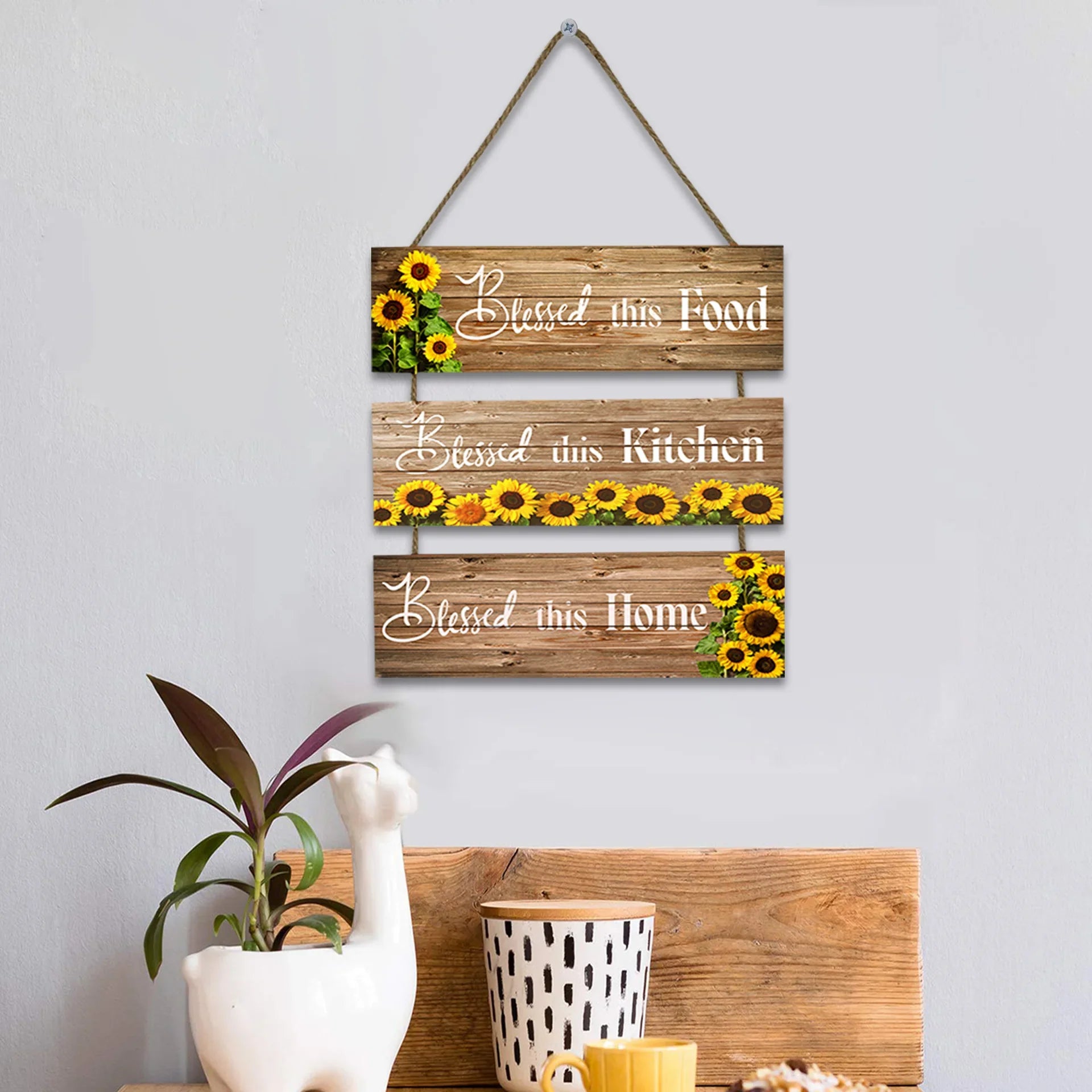 KTX-648979 Farmhouse Wooden Wall Art for Kitchen and Dining Room Decor