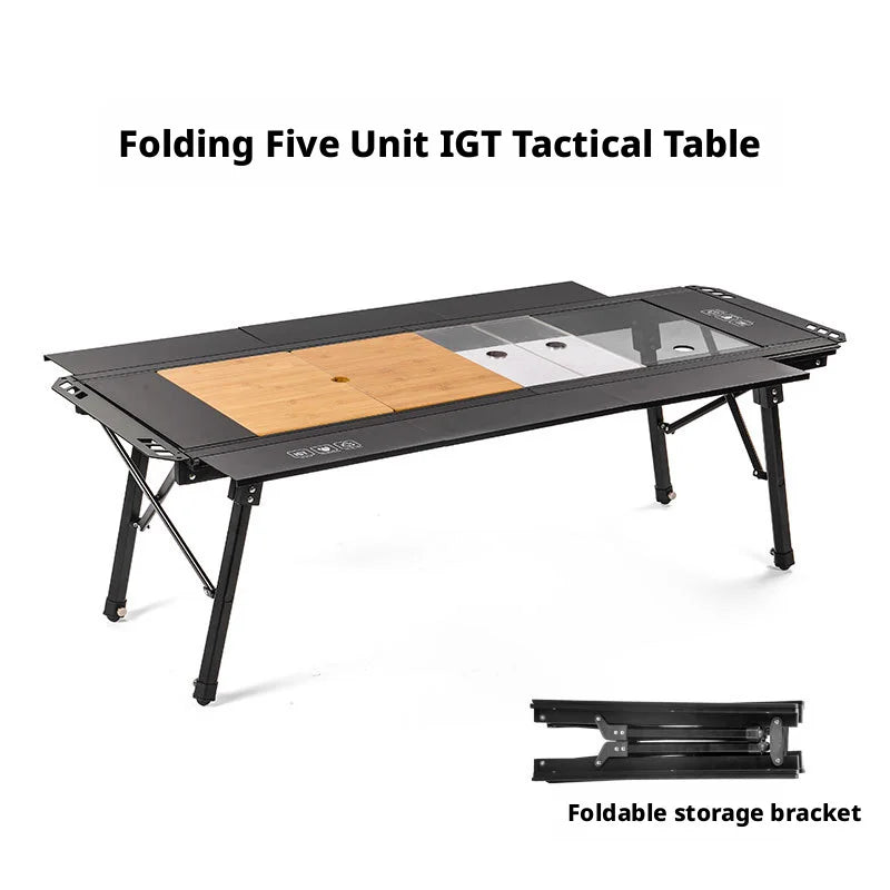 VTX-0912723 Folding Camping Table Ultra-Light Aluminum Alloy Portable Tactical Table for Picnic Hiking and Camping Use Trip