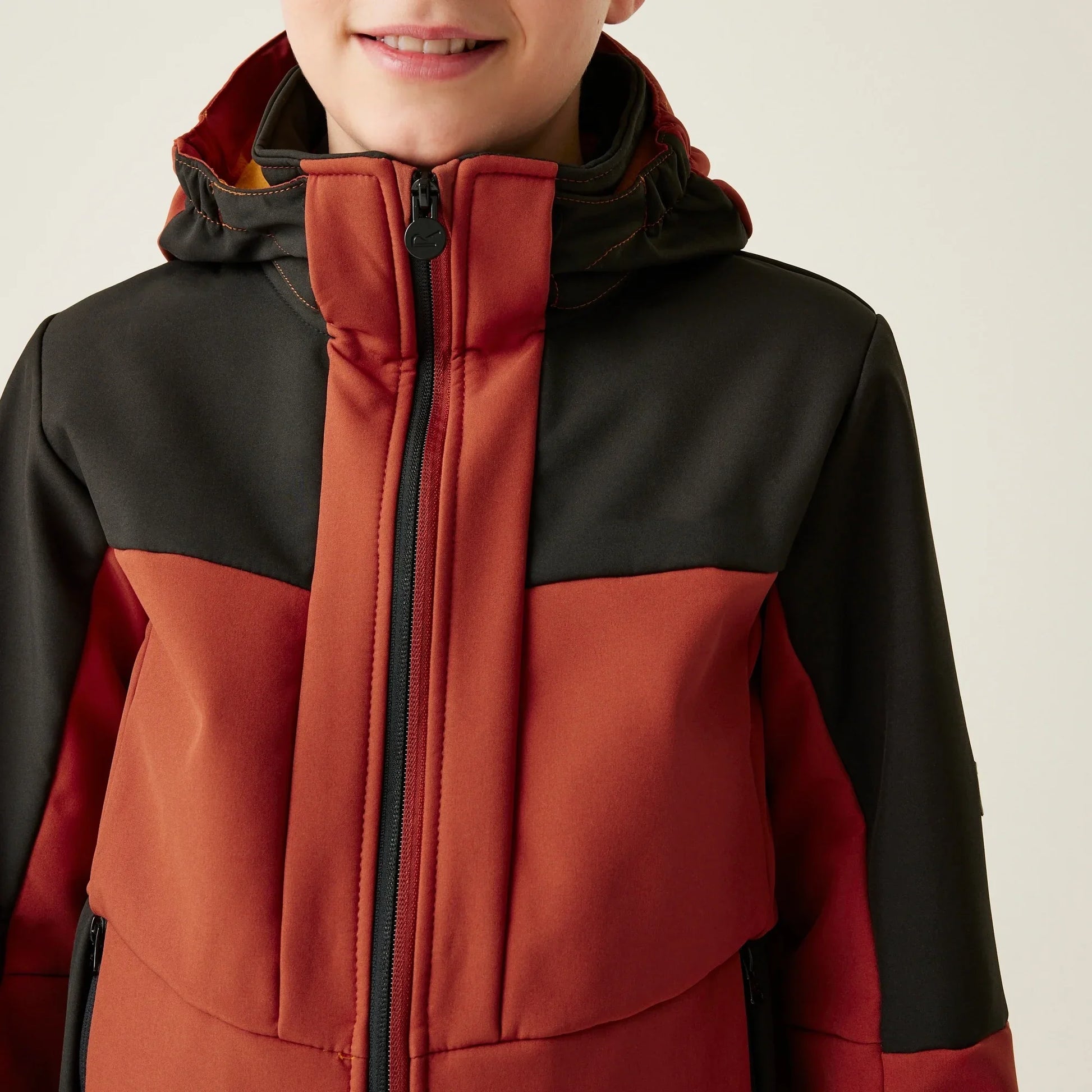 KTX-309907 Winter Softshell Jacket with Block Color Design for Kids Boy