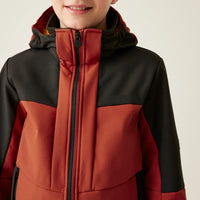 HKM-309907 Winter Softshell Jacket with Block Color Design for Kids Boy