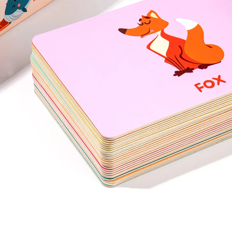 KTX-424915 3D Educational Literacy Flash Cards for Early English Learning in Children